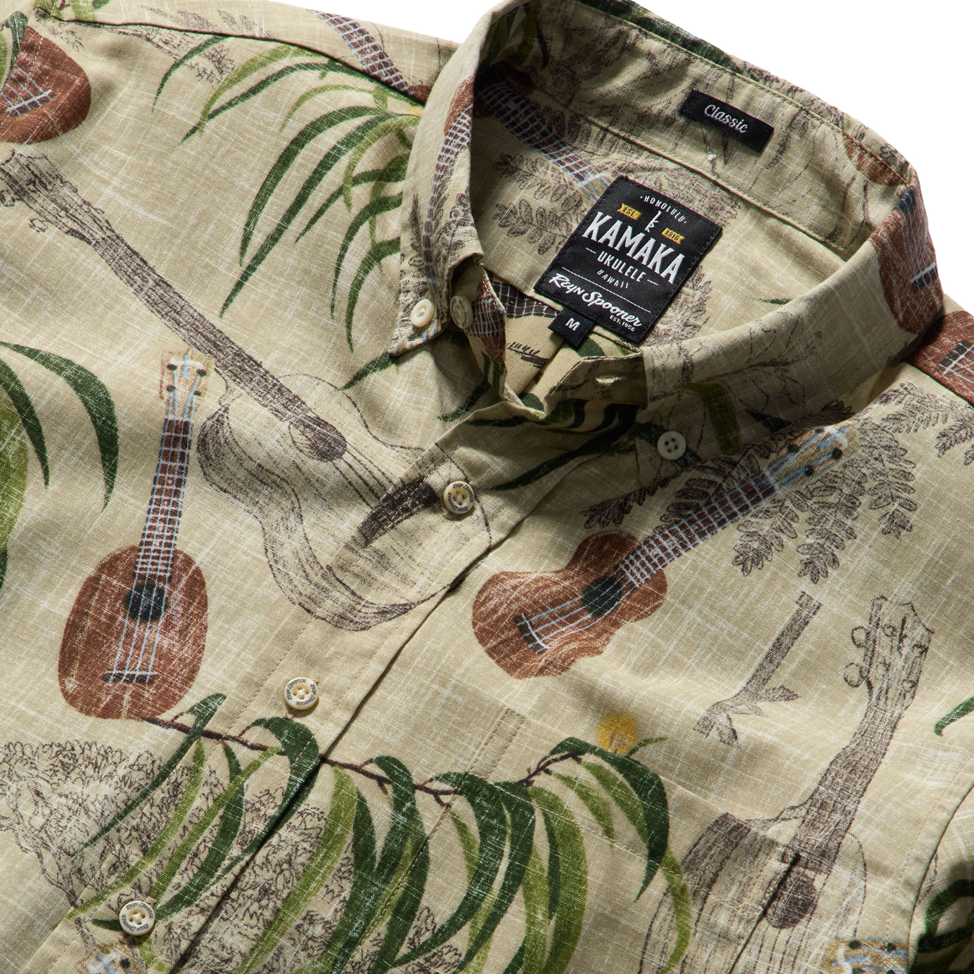 110th Anniversary Aloha Shirt – Kamaka x Reyn Spooner (Sand) - Image 3
